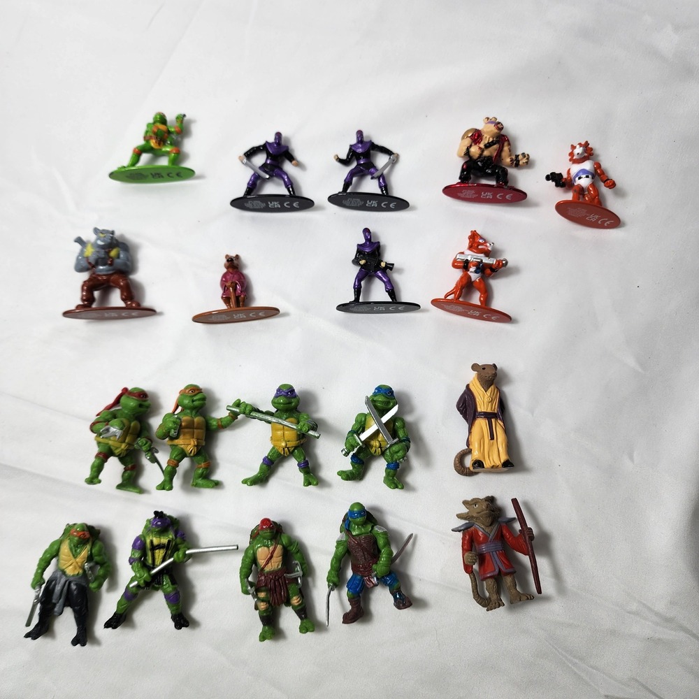 TMNT Teenage Mutant Ninja Turtles Mini Figure‎ Lot Splinter Foot Soldier 18pc